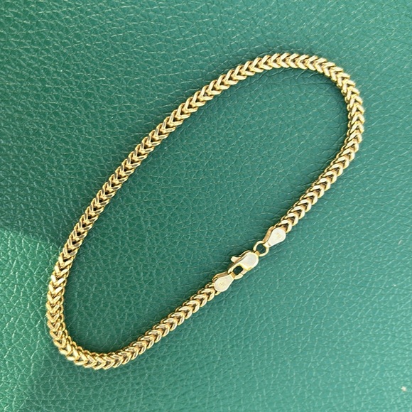 10k Gold Wheat Chain Bracelet Anklet ✨FIRM✨ - Picture 5 of 17